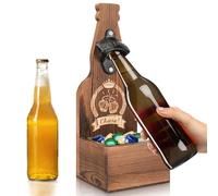 Wall Mounted Bottle Openers with Catcher, Personalised Beer Gifts for Men Dad Husband Boyfriend, Gift Ideas for Beer Lovers, Bottle Openers for Kitchen, Garden, Deck, Patio, Outdoor Home Bar Accessory