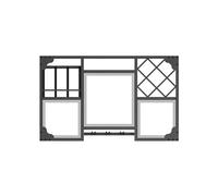 Wall Mounted Bottle Rack & Wine Glass Holder - Mini Bar Cabinet for Home Kitchen Stylish Whiskey & Spirit Display Shelf Space-Saving Storage Solution