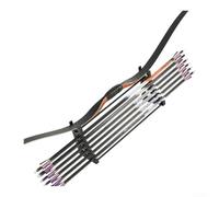 Wall-Mounted Bow Holder and Arrow Storage Rack - 6-Compartment Indoor Organizer for Bows & Up to 12 Arrows, Compact For PETG Bow Stand for Home, Club or Hunting