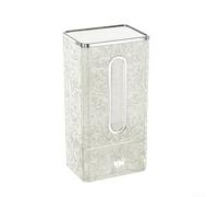 Wall Mounted Box Holder Modern Face Cloth Organizer with Upside Down Extraction for Bathroom Kitchen Toilet Decor PET+ABS Transparent Silver(Upgrade Drawer)