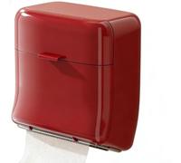 Wall Mounted Box Holder Waterproof Double Layer Bathroom Storage Dispenser for Rolls Sheets Modern Cream White 8.5x6.3x10.3in(red)