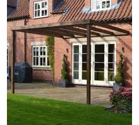 Wall Mounted Box Pergola - L240 x W240 x H270 cm - Rustic Brown Rutland County Garden Furniture Ltd Brown One Size