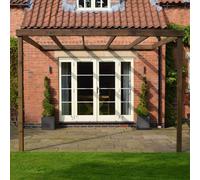 Wall Mounted Box Pergola - L420 x W420 x H270 cm - Rustic Brown Rutland County Garden Furniture Ltd Brown One Size