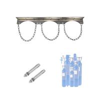 Wall-Mounted Bracket for Cylinder, 18cm Dia Stainless Steel Oxygen Tank Holder with Screws, Home Clinics Factory Bottle Organizer(Three)