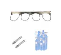 Wall-Mounted Bracket for Cylinder, 18cm Dia Stainless Steel Oxygen Tank Holder with Screws, Home Clinics Factory Bottle Organizer(Four)