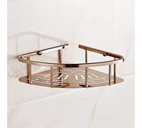 Wall Mounted Brass Corner Shower Caddy - Floating Shelves Bathroom nizer for Shampoo, Cosmetics, Towels - Draining Rack, Space Saver Sto Solut