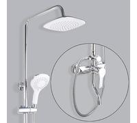 Wall-Mounted Brass Shower Head Bathroom Bathtub Faucet Set Household Top Spray Rain Shower Head Bathroom Three-Speed Multi-Function Shower Head (A)