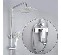 Wall-Mounted Brass Shower Head Bathroom Bathtub Faucet Set Household Top Spray Rain Shower Head Bathroom Three-Speed Multi-Function Shower Head (A)