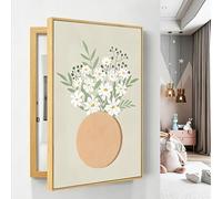 Wall Mounted Breaker Box Cover, Decorative Electrical Meter Cabinet for Home, Office, and Hallway, Modern Design, Hides Fuse Box, Easy Installation, 40cm x 50cm