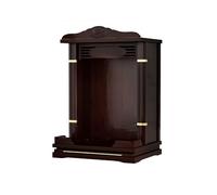 Wall-Mounted Buddha Cabinet, Solid Wood Meditation Niche with Pull-Out Storage for Prayer and Incense, Home Decor, 31 x 28 x 48cm