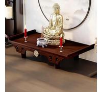 Wall-mounted Buddha Statue Stand,Wooden Home Shrine Offering Table,Meditation Altar Table,Suitable For Spiritual Practice,Guanyin Shrine,With Retractable Pull Plate(Desktop,S)