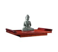 Wall-mounted Buddhist Altar Frame With Offering Table, Wooden Display Cabinet With Drawers, Suitable For Guan Yu, Guanyin, Buddha Statues,home Prayer(Red,L)