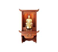 Wall-mounted Buddhist Altar Shelf, Buddha Cabinet, Worship Table With Pull-out Tray, Home Prayer Niche For & God Of Wealth One Color 38cm/14.9in