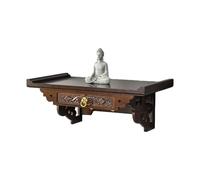 Wall-Mounted Buddhist Altar Table with Drawer, Narrow Meditation Table for Small Spaces, Buddha Statue Display & Prayer