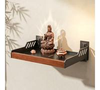 Wall-Mounted Buddhist Shrine Altar Shelf, Wooden Meditation Prayer Table, Space-Saving Decor for Home Living Room
