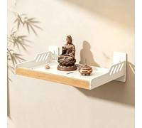 Wall-Mounted Buddhist Shrine Altar Shelf, Wooden Meditation Prayer Table, Space-Saving Decor for Home Living Room