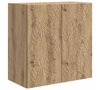 Wall-Mounted Cabinet 2-Door 1 Shelf Slim Engineered Wood Artisan Oak 59x31x60 cm