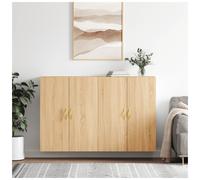 Wall-Mounted Cabinet 2-Pack Sonoma Oak 69.5x34x90 cm Engineered Wood Storage Set