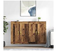 vidaXL Wall-mounted Cabinet 2 pcs Old Wood 69.5 x 34 x 90 cm