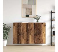 Wall-Mounted Cabinet 69.5x34x90cm Old Wood Engineered Wood 2-Door Storage Shelf