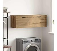Wall-Mounted Cabinet Artisan Oak 100x36.5x35cm Engineered Wood 2-Shelf Slim Unit