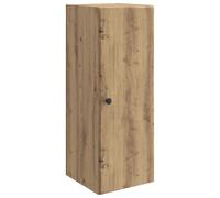 Wall-Mounted Cabinet Artisan Oak 33x34.5x90cm Engineered Wood 2-Shelf Metal Knob