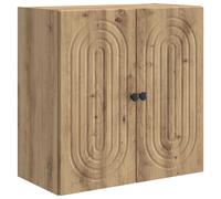 Wall-Mounted Cabinet Artisan Oak 59x31x60 cm Engineered Wood Vintage Storage XL