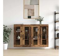 vidaXL Wall Mounted Cabinets 2 pcs Old wood 69.5 x 34 x 90 cm