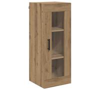 Wall Mounted Cabinet Old Wood 34.5x34x90cm Engineered Wood Glass Door SingleDoor
