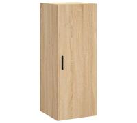 Wall Mounted Cabinet Old Wood Engineered Wood 34.5x34x90cm 1 Door with Shelf x2