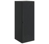 Wall-Mounted Cabinet Black 33x34.5x90cm Engineered Wood Vintage Storage 2-Shelf