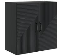Wall-Mounted Cabinet Black 59x31x60cm Engineered Wood Vintage Style Storage Unit