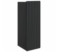 Wall-Mounted Cabinet Black Engineered Wood 33x34.5x94 cm Vintage Storage 2-Shelf