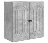 Wall-Mounted Cabinet Concrete Grey 59 x 31 x 60 cm Engineered Wood Retro 2-Door