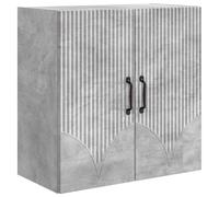 Wall-Mounted Cabinet Concrete Grey 59x31x60cm Engineered Wd 2 Door Metal Handles