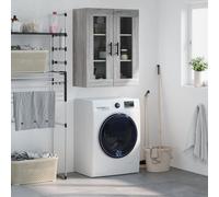 Wall Mounted Cabinet Grey Sonoma 69.5x34x90 cm Berkfield Home Grey One Size