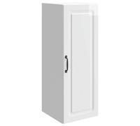 Wall-Mounted Cabinet High Gloss White 33 x 34.5 x 90 cm Engineered Wood 2-Shelf