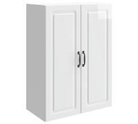 Wall-Mounted Cabinet High Gloss White Engineered Wood 66 x 34.5 x 90 cm 2-Doors