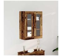 Wall-Mounted Cabinet Old Wood 69.5x34x90cm Engineered Wood 2-Door Glass Display