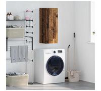 Wall Mounted Cabinet Old Wood Engineered Wood 34.5x34x90cm 1 Door with Shelf x2