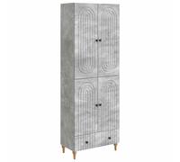 Wall-mounted cabinet set Concrete grey engineered wood modernpro 66x34.5x95/90cm