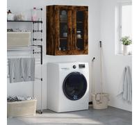 Wall Mounted Cabinet Smoked Oak 69.5x34x90 cm Berkfield Home Brown One Size