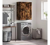 Wall Mounted Cabinet Smoked Oak 69.5x34x90 cm Engineered Wood Berkfield Home Brown One Size