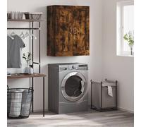 Wall Mounted Cabinet Smoked Oak 69.5x34x90 cm Engineered Wood Berkfield Home Brown One Size
