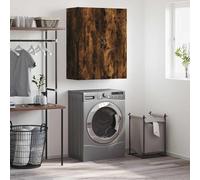 Wall-mounted cabinet Smoked Oak 69.5x34x90cm Engineered Wood 2 Doors Floating UK