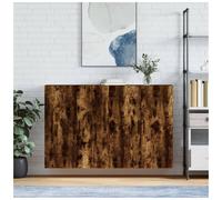 Wall-Mounted Cabinet Smoked Oak 69.5x34x90cm Engineered Wood 2pcs Slim Storage