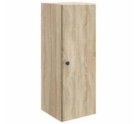 Wall-Mounted Cabinet Sonoma Oak 33x34.5x90 cm Engineered Wood 2-Shelf Door Metal