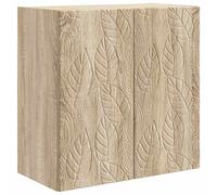 Wall-Mounted Cabinet Sonoma Oak 59x31x60 cm Engineered Wood 2-Door 1-Shelf Plus