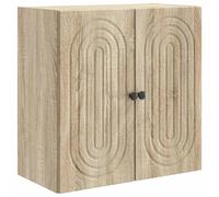 Wall-Mounted Cabinet Sonoma Oak 59x31x60 cm Engineered Wood Vintage StorageUnit
