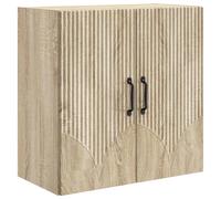 Wall-Mounted Cabinet Sonoma Oak 59x31x60cm Engineered Wood Metal Handles Minimal